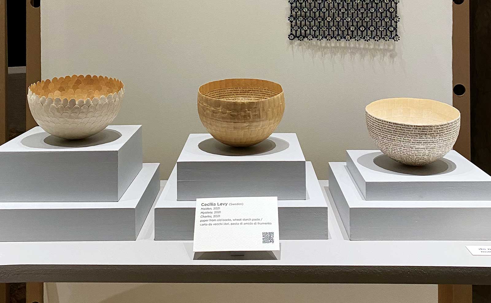 Levy’s three-dimensional paper sculptures were on view at the Homo Faber exhibition in Venice, Italy, this year. 