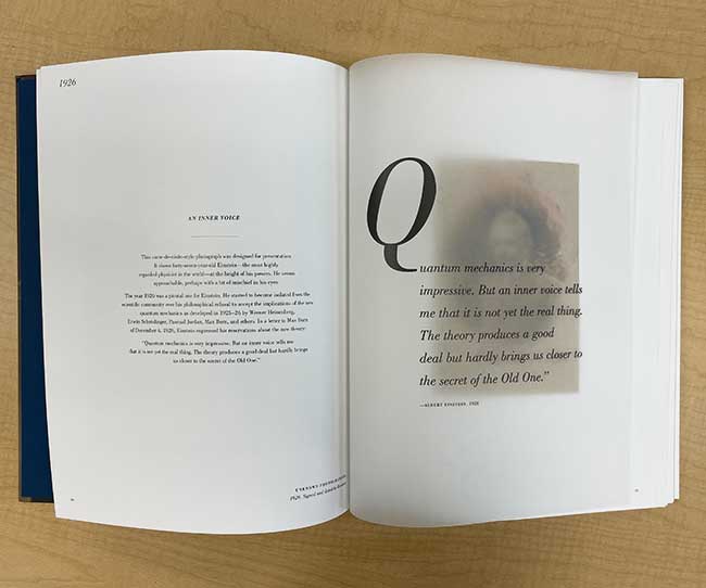 Interior page of Einstein.