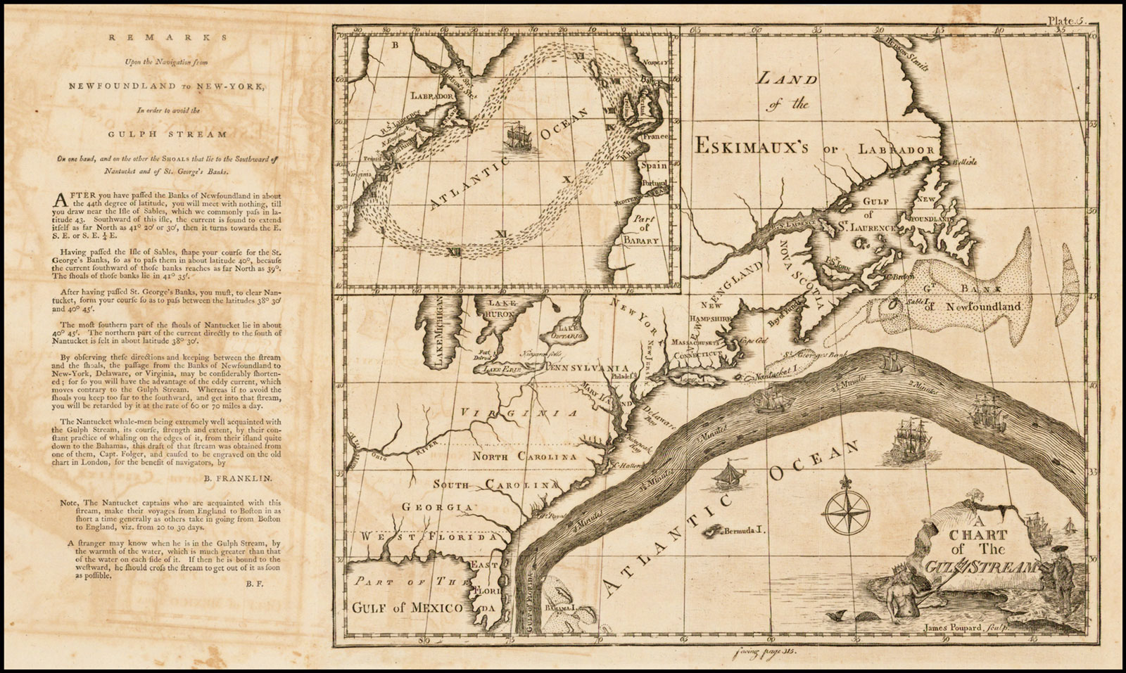 Franklin re-issued it in the Transactions of the American Philosophical Society.