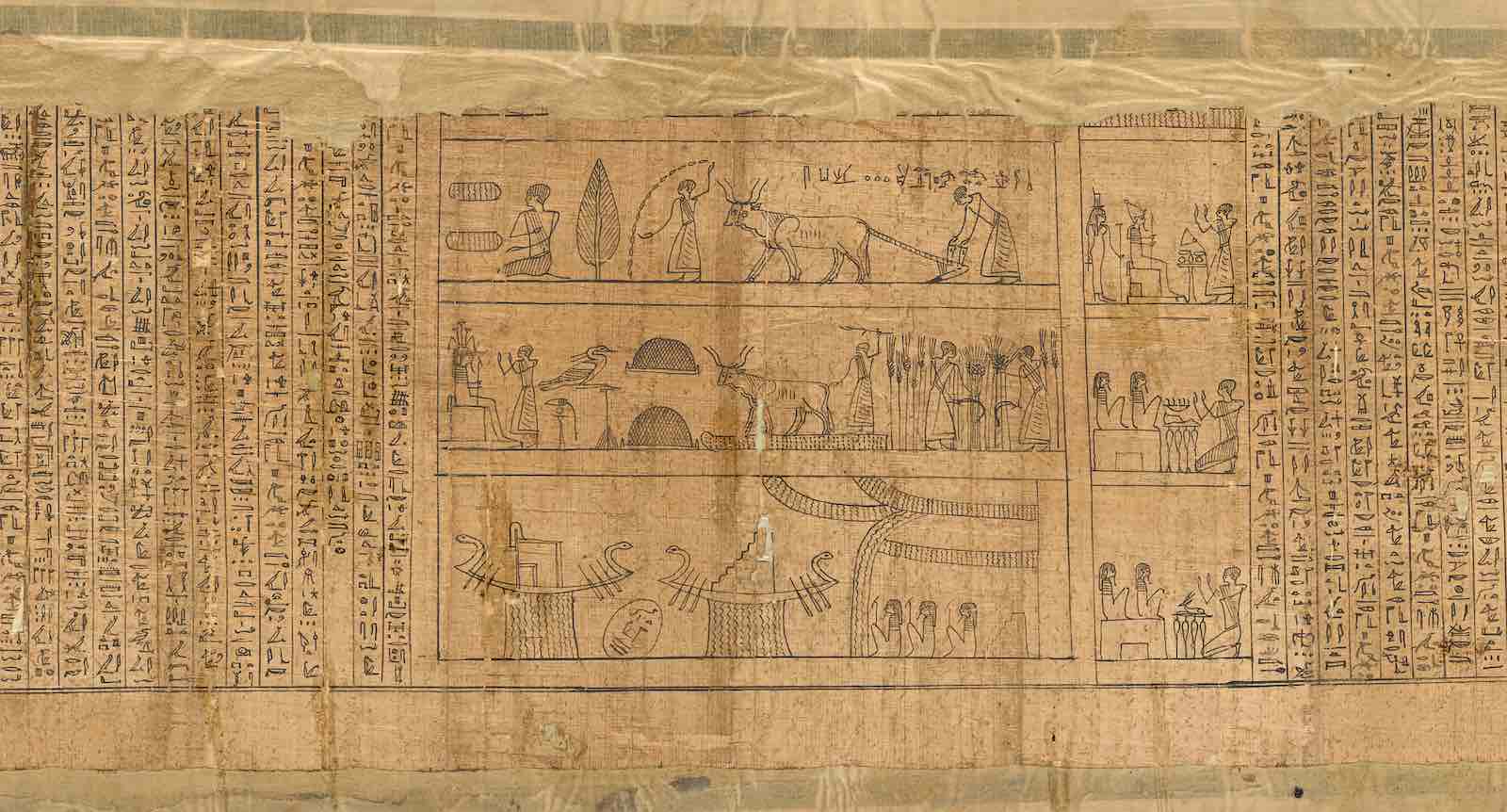 Papyrus of Pasherashakhet (detail), Egyptian, c375 - 275BC, ink on papyrus