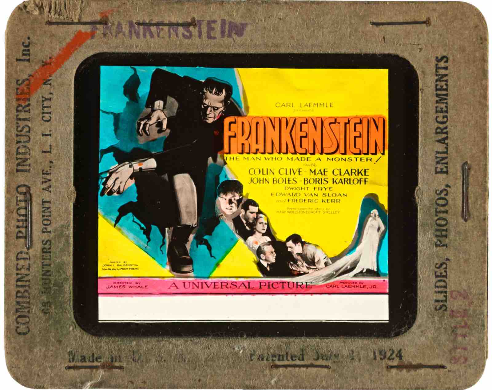 Frankenstein (Universal, 1931) glass slide