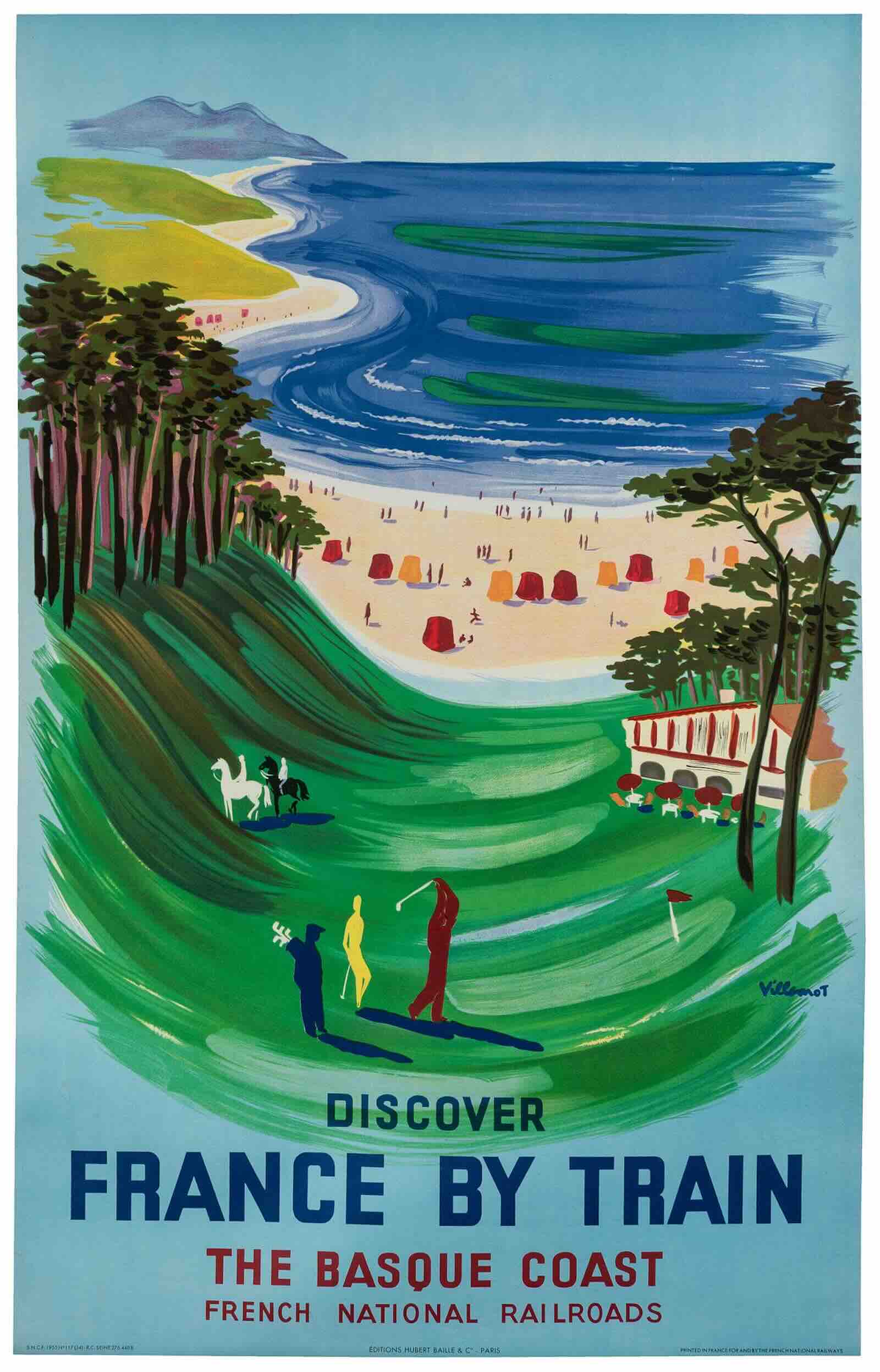 Discover France by Train/The Basque Coast (Paris, Hubert Baille &amp; Cie, 1955)