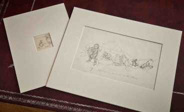The two undeveloped pencil sketches for Winnie-the-Pooh (1926)
