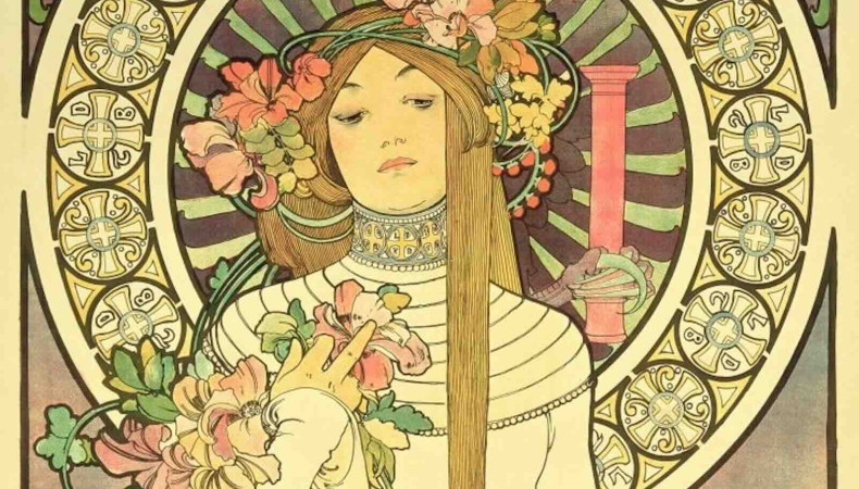 Alphonse Mucha, La Trappistine, 1897. Color lithograph.