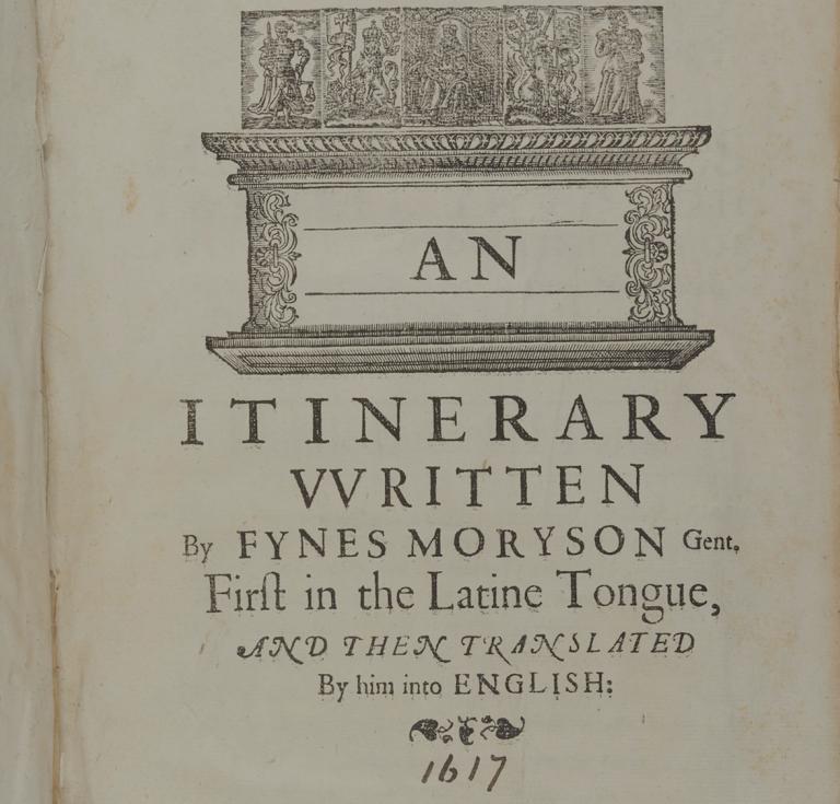 An itinerary written by Fynes Moryson