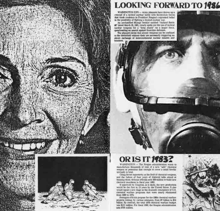 Interior spread, Sleeping Dogs #1, 1983 Offset, staple bound, 24 pages, 8.5 x 11 in. (21.6 x 27.9 cm