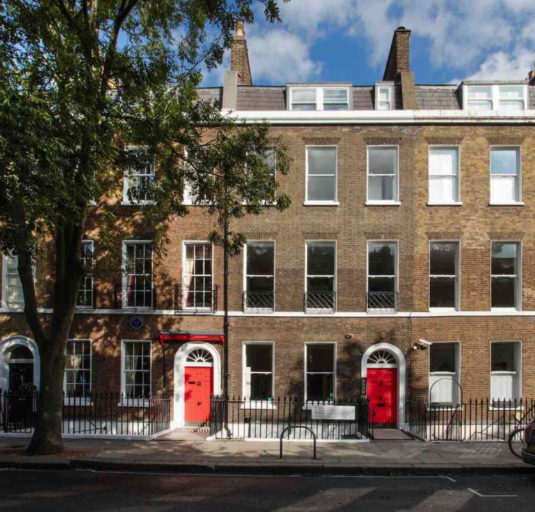 The front of the Charles Dickens Museum in London