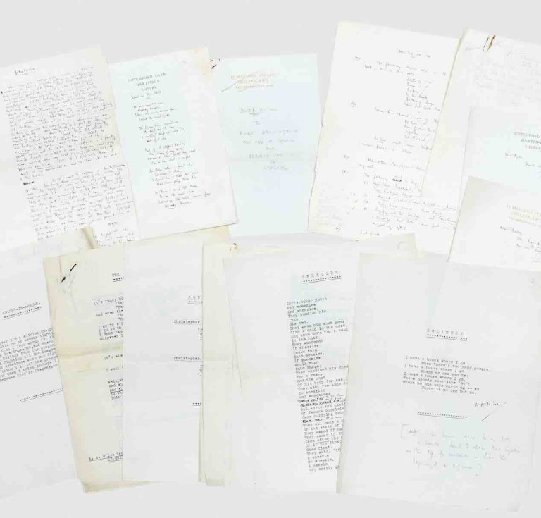Part of the A. A. Milne archive on offer