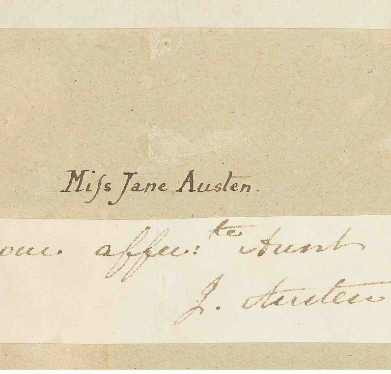 Jane Austen autograph cut signature ("your affecte Aunt/ J. Austen")