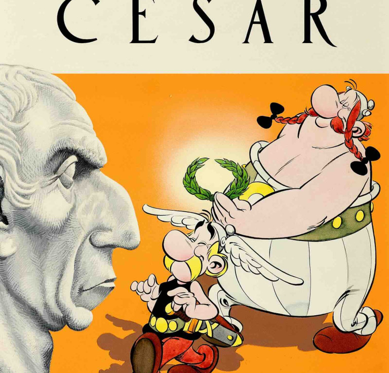 Uderzo's Asterix cover painting