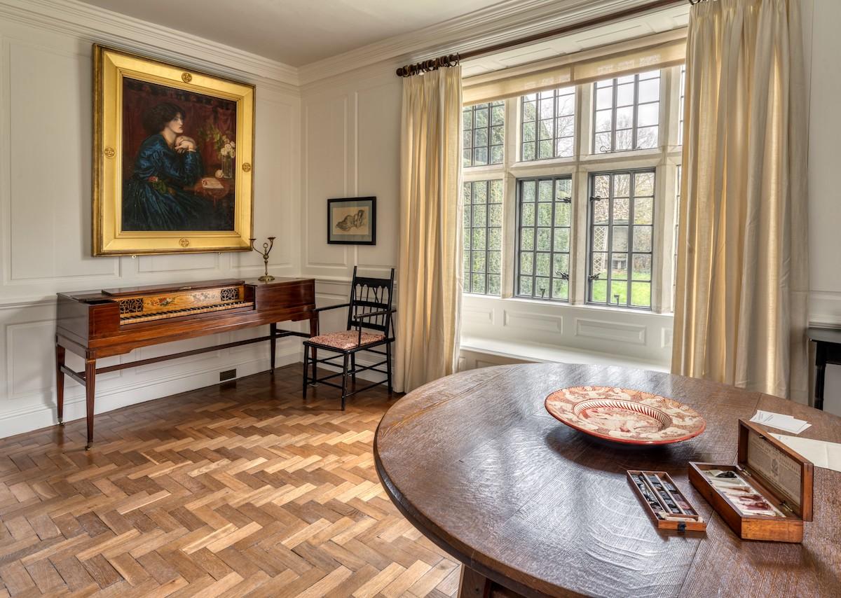 Kelmcott Manor room with "Blue Silk Dress"
